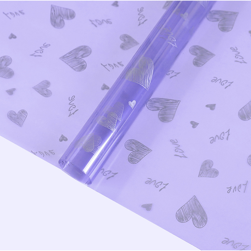 La prenda impermeable floral del papel de empaquetado del diseño de la impresión del amor espesó el solo lado cubierto