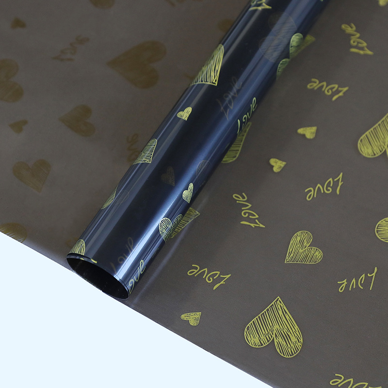 La prenda impermeable floral del papel de empaquetado del diseño de la impresión del amor espesó el solo lado cubierto
