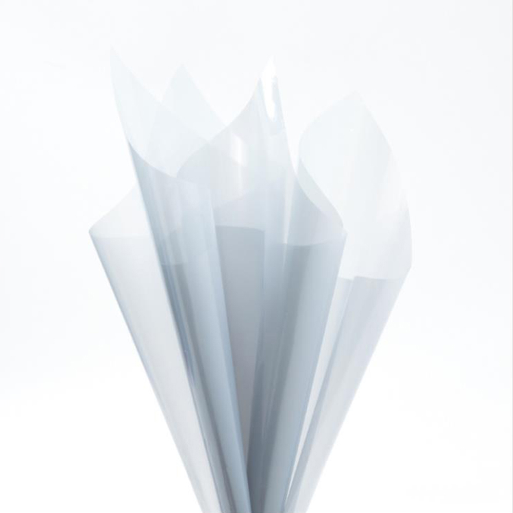 Papel de regalo de flores de cristal transparente impermeable