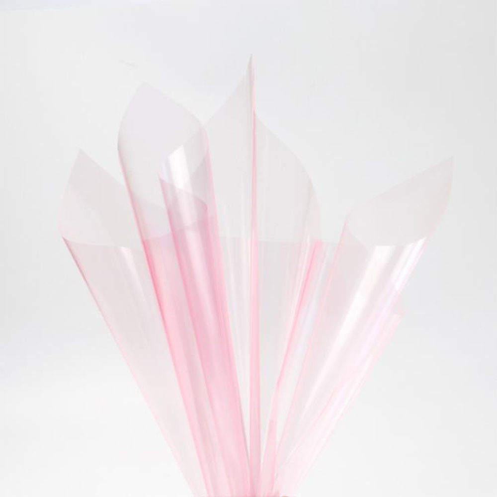 Papel de regalo de flores de cristal transparente impermeable