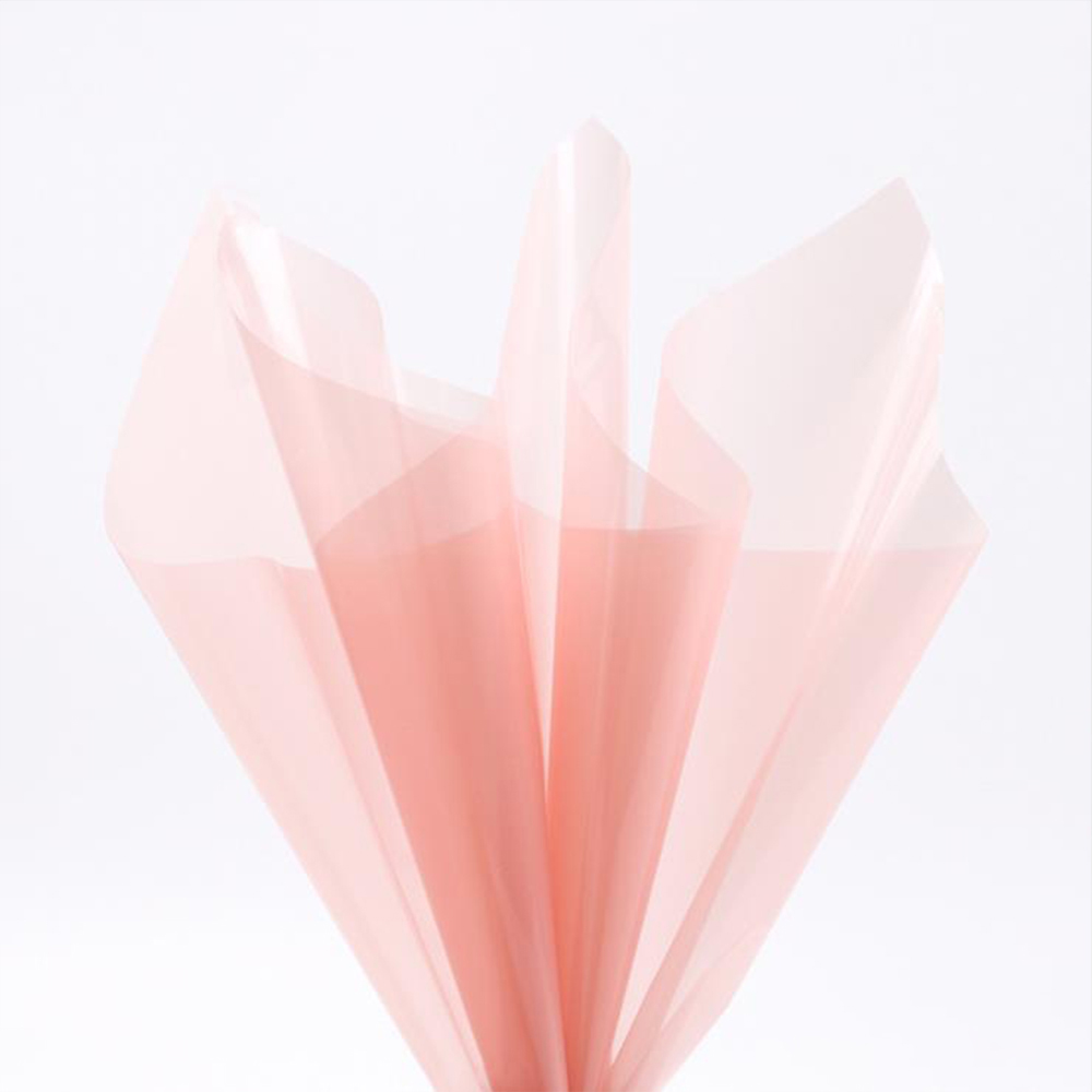 Papel de regalo de flores de cristal transparente impermeable