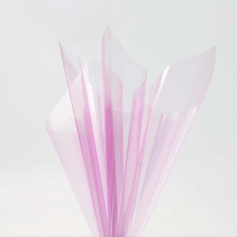 Papel de regalo de flores de cristal transparente impermeable