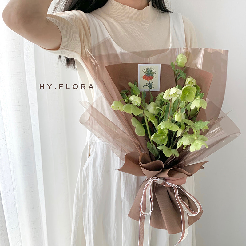 Papel de regalo de flores de cristal transparente impermeable