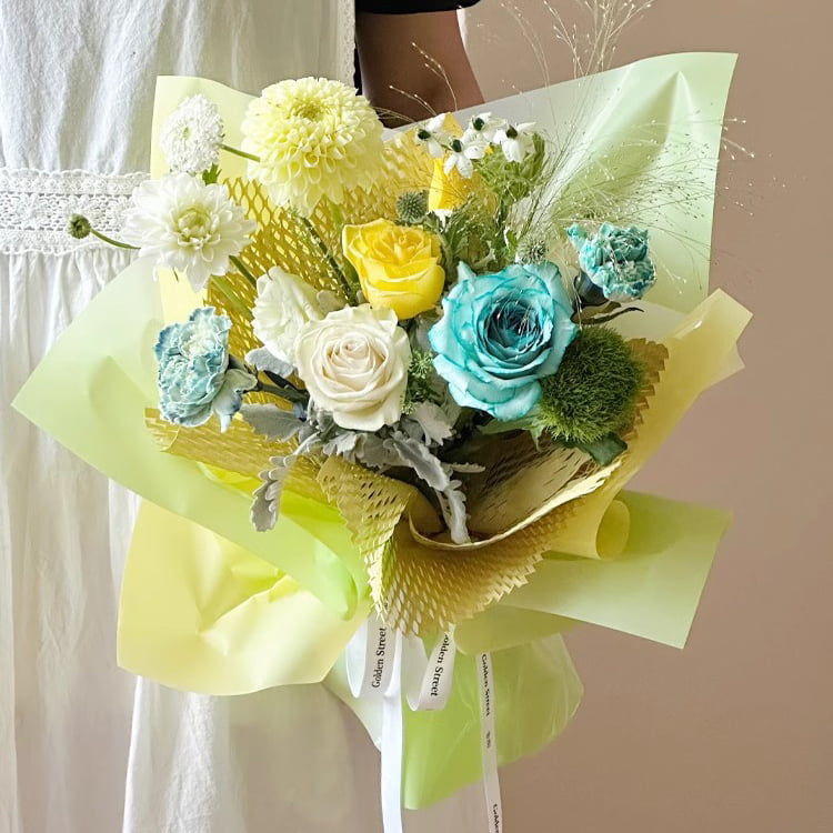 Papel de regalo de flores OPP de 4,5 mil