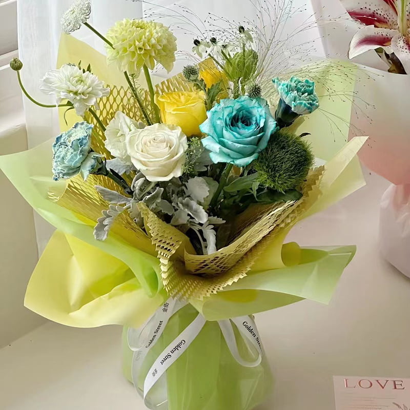Papel de regalo de flores OPP de 4,5 mil