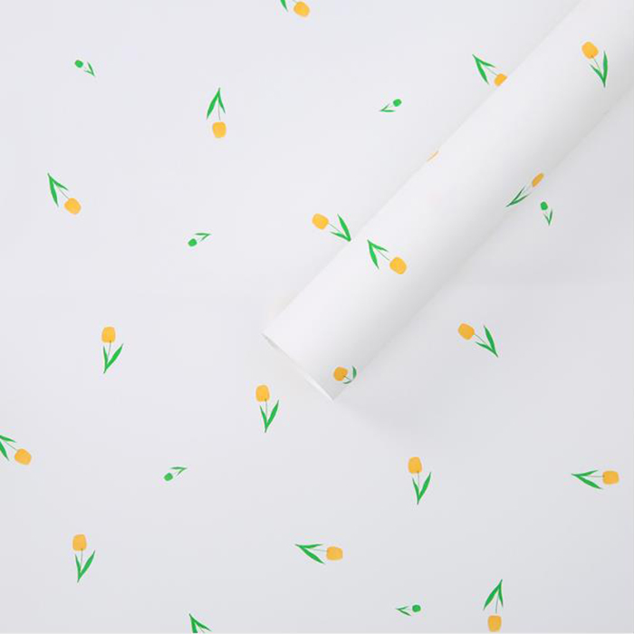 Ramo de papel de regalo grueso con palabras artísticas.