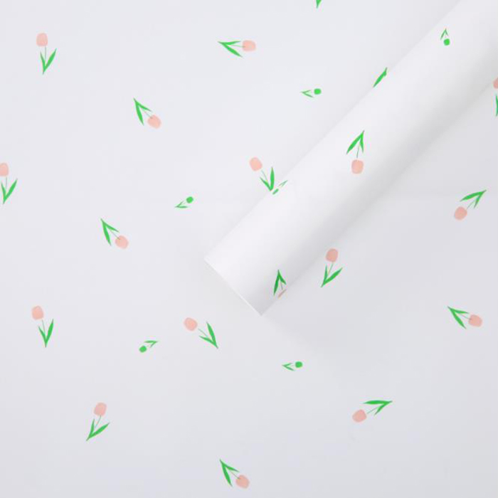 Ramo de papel de regalo grueso con palabras artísticas.