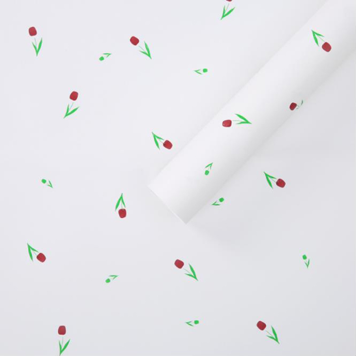 Ramo de papel de regalo grueso con palabras artísticas.