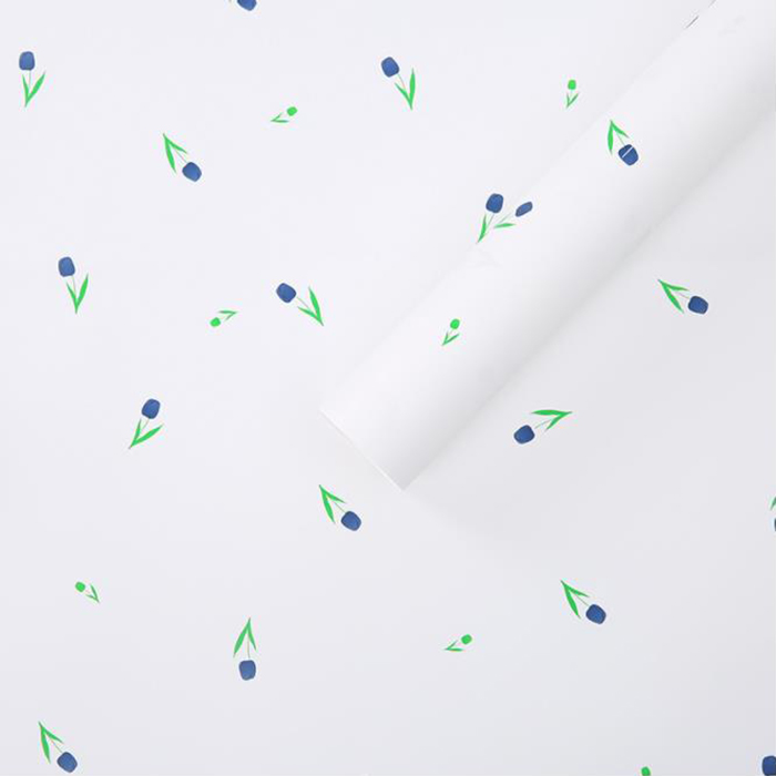 Ramo de papel de regalo grueso con palabras artísticas.