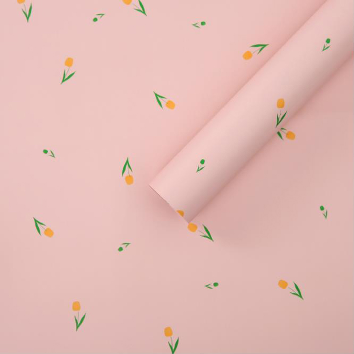 Ramo de papel de regalo grueso con palabras artísticas.