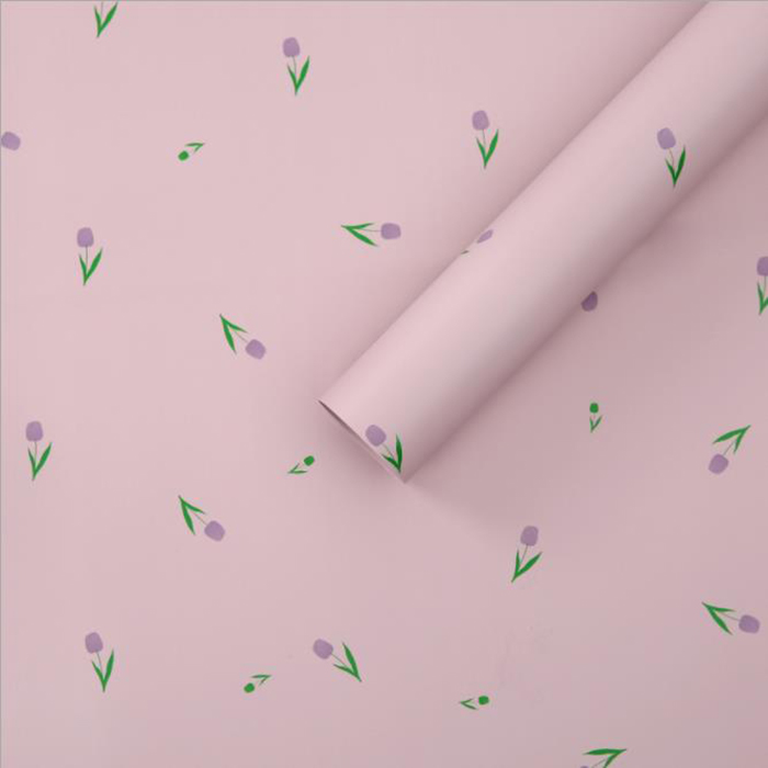 Ramo de papel de regalo grueso con palabras artísticas.