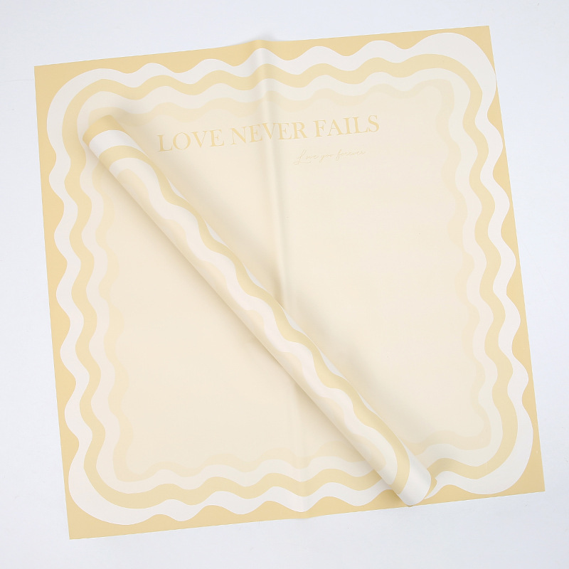 Papel de regalo de flores sólidas con borde ondulado