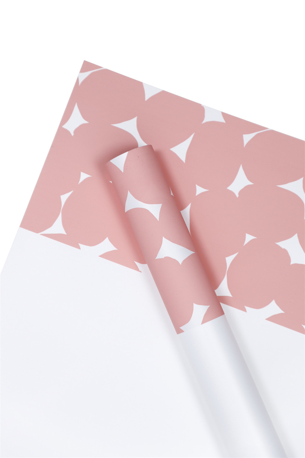 Papel de regalo de flores de lunares bicolor