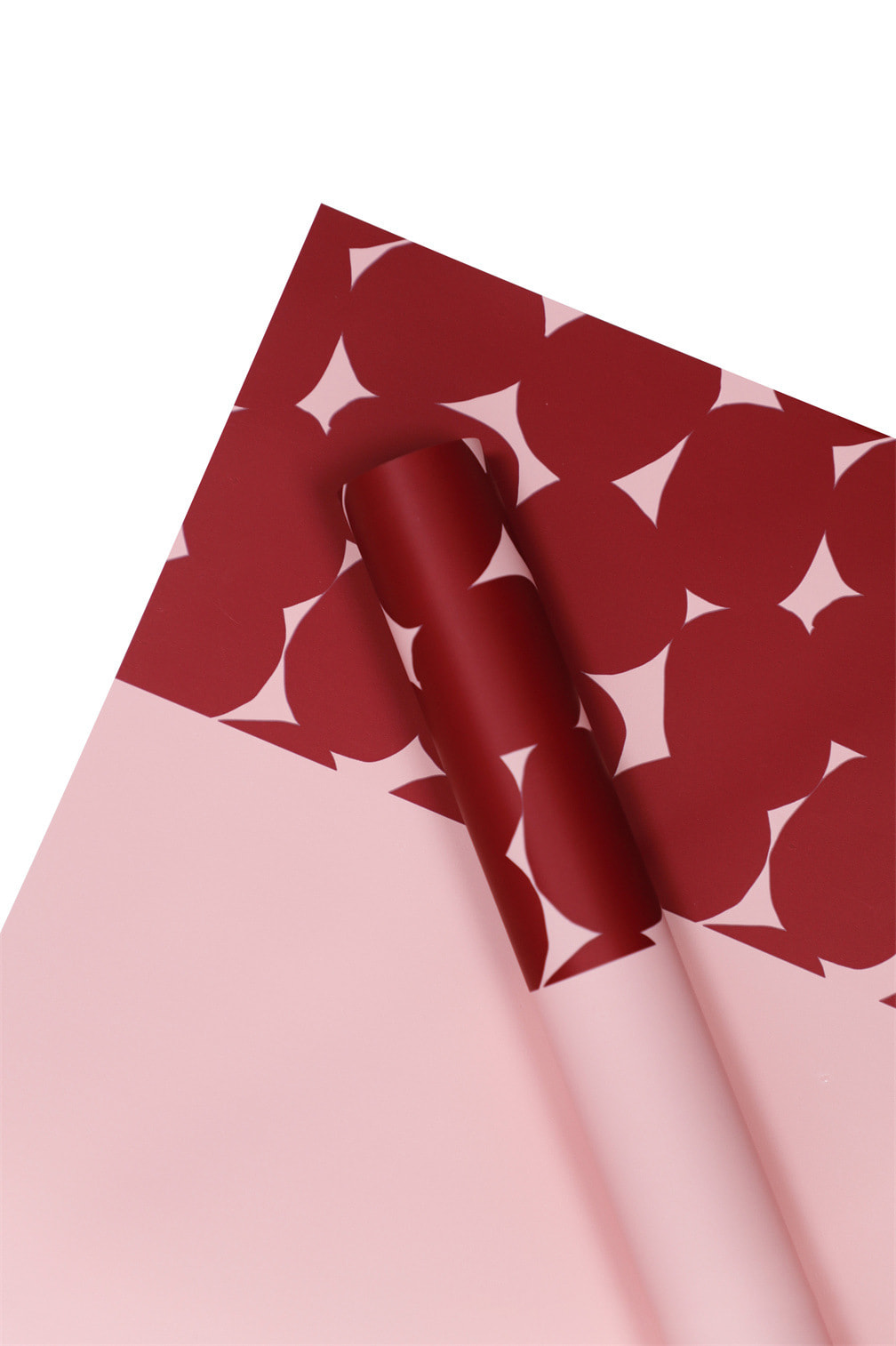 Papel de regalo de flores de lunares bicolor