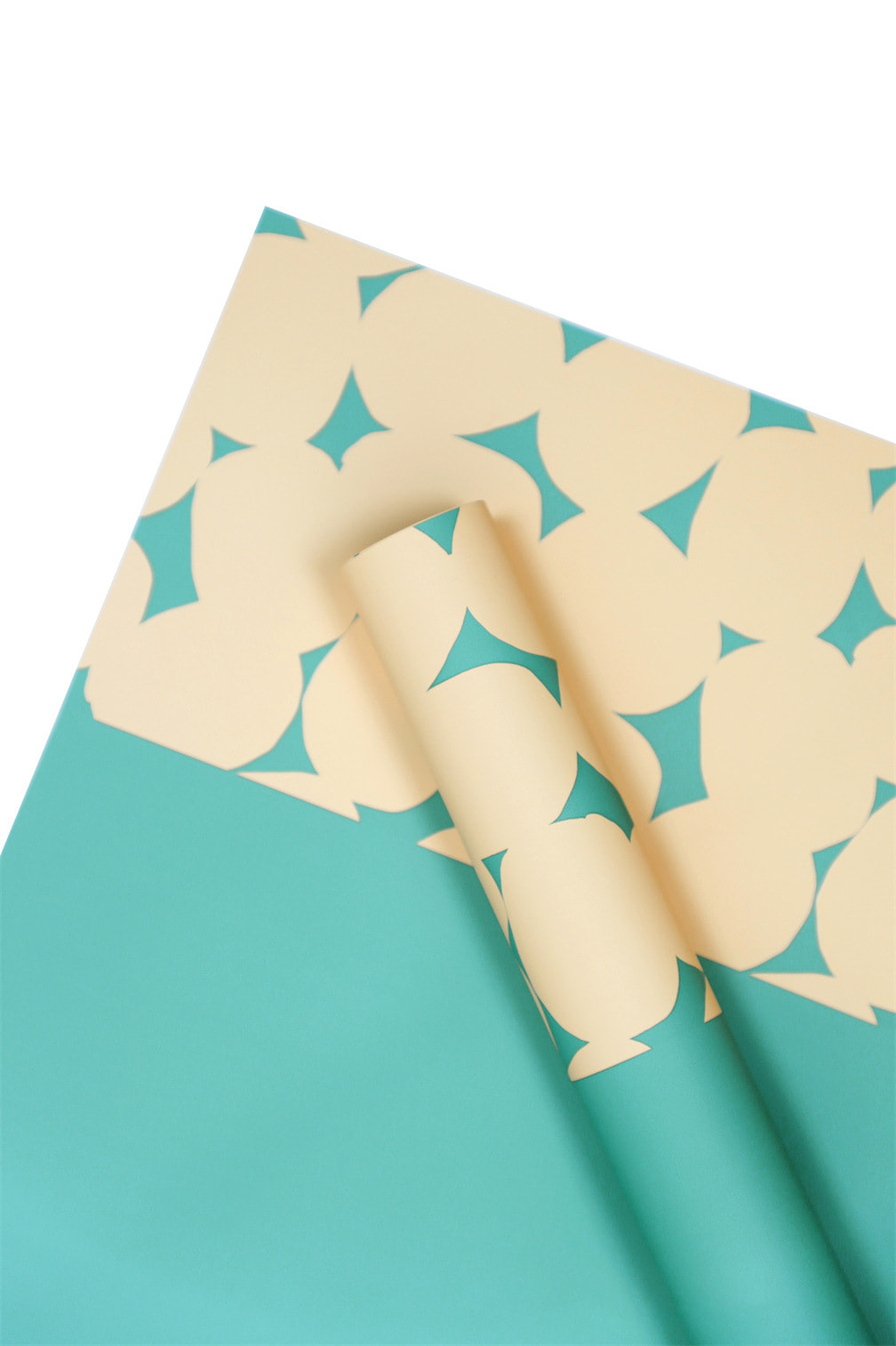 Papel de regalo de flores de lunares bicolor