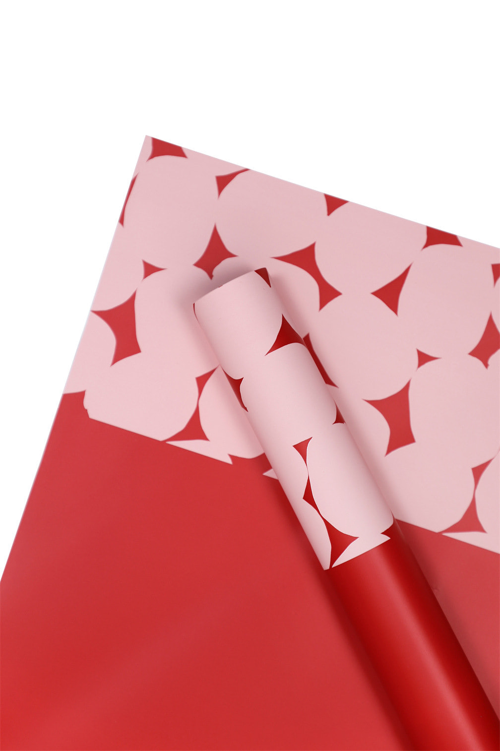 Papel de regalo de flores de lunares bicolor