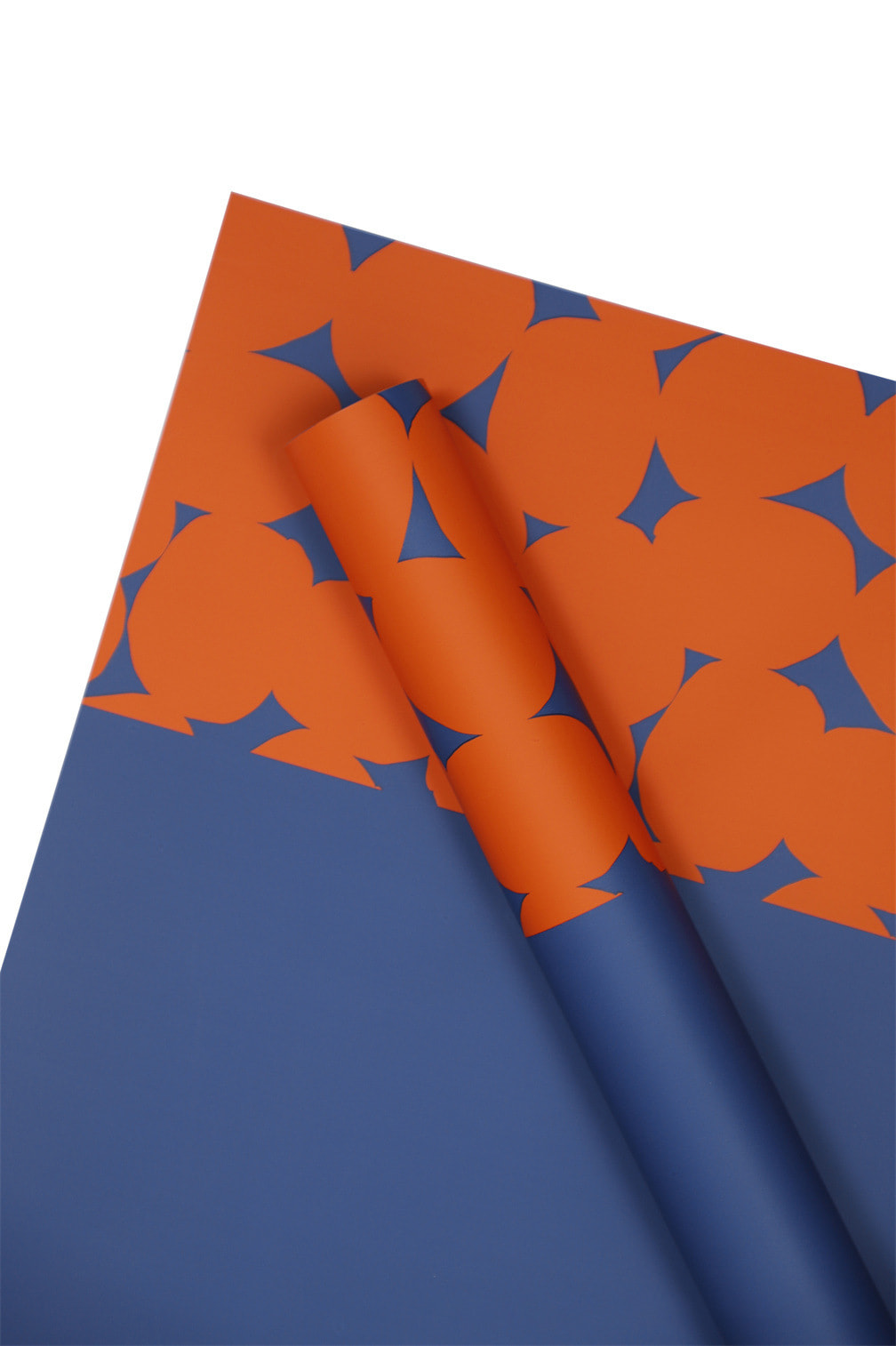Papel de regalo de flores de lunares bicolor