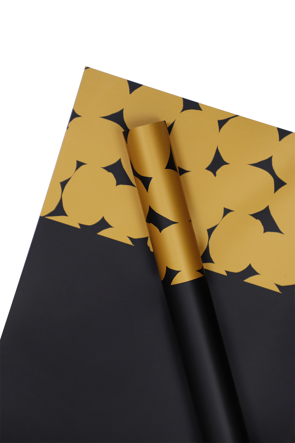 Papel de regalo de flores de lunares bicolor