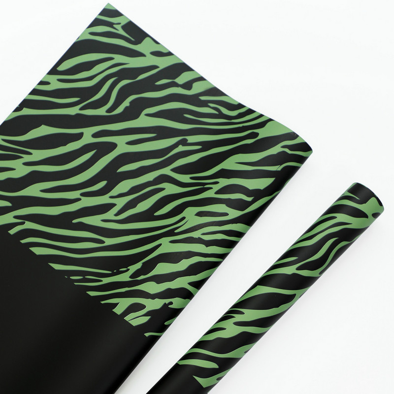 Papel de regalo de flores de seis colores con estampado de cebra