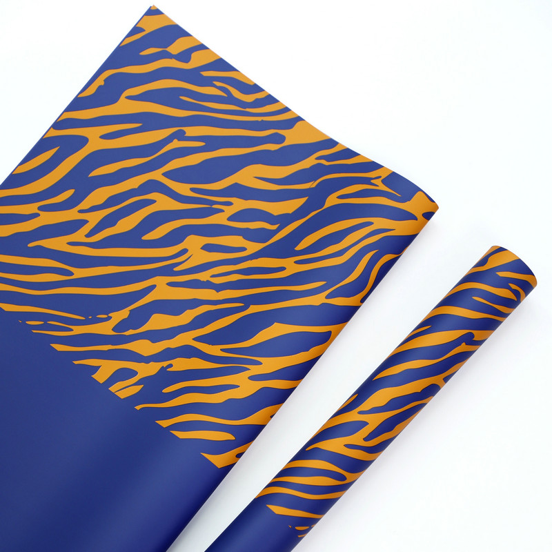 Papel de regalo de flores de seis colores con estampado de cebra