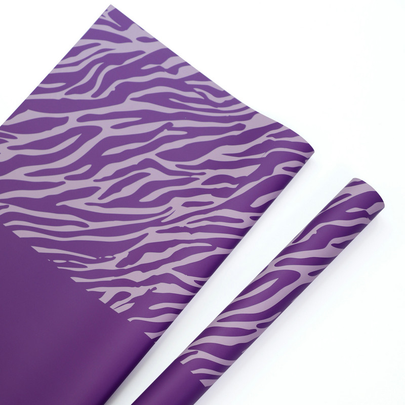Papel de regalo de flores de seis colores con estampado de cebra
