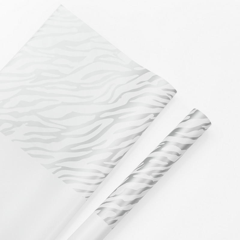 Papel de regalo de flores de seis colores con estampado de cebra