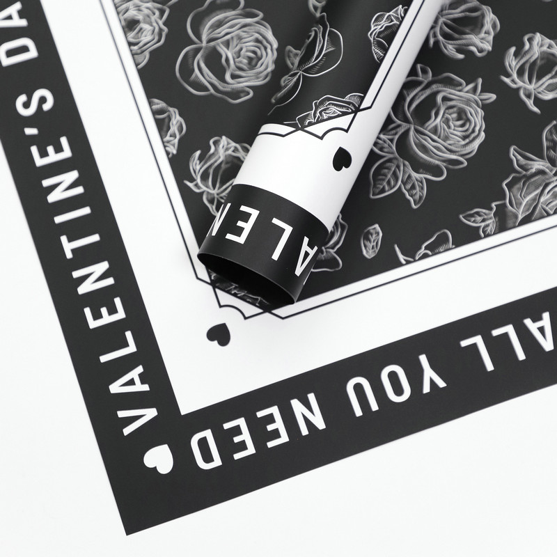 Papel de regalo de flores con patrón de rosas