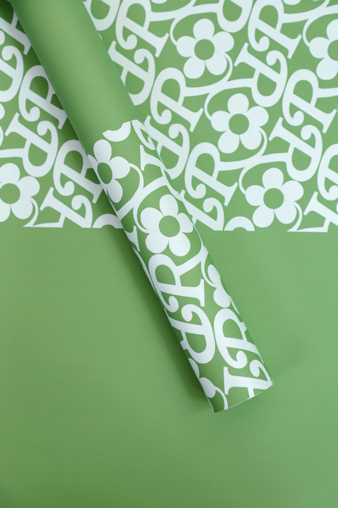 Papel de regalo de flores con estampado de flores de película mate