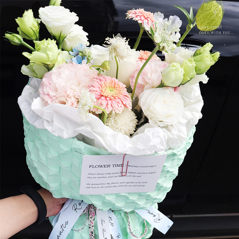 Papel de regalo de flores de papel de pera de nieve de colores