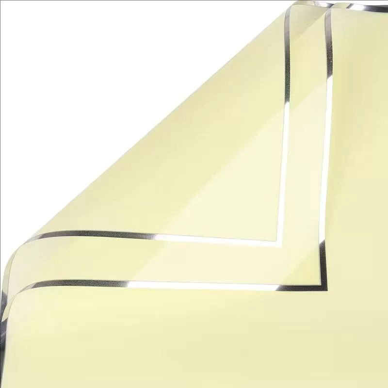 Papel de regalo de flores con película brillante al agua de iones de plata
