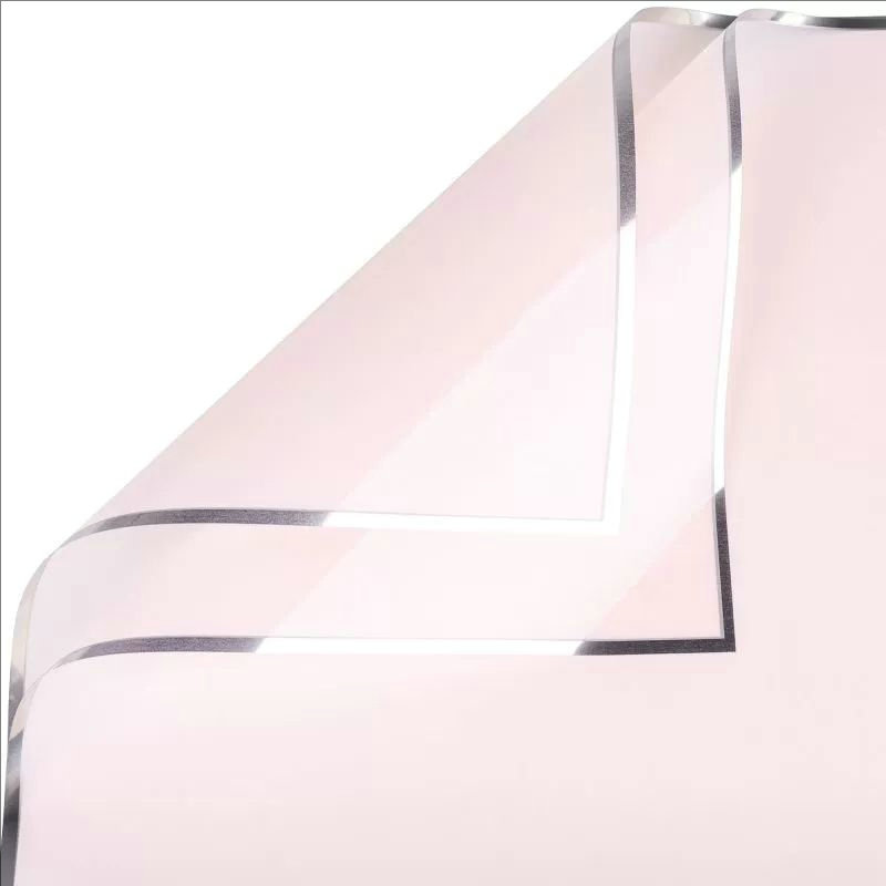 Papel de regalo de flores con película brillante al agua de iones de plata