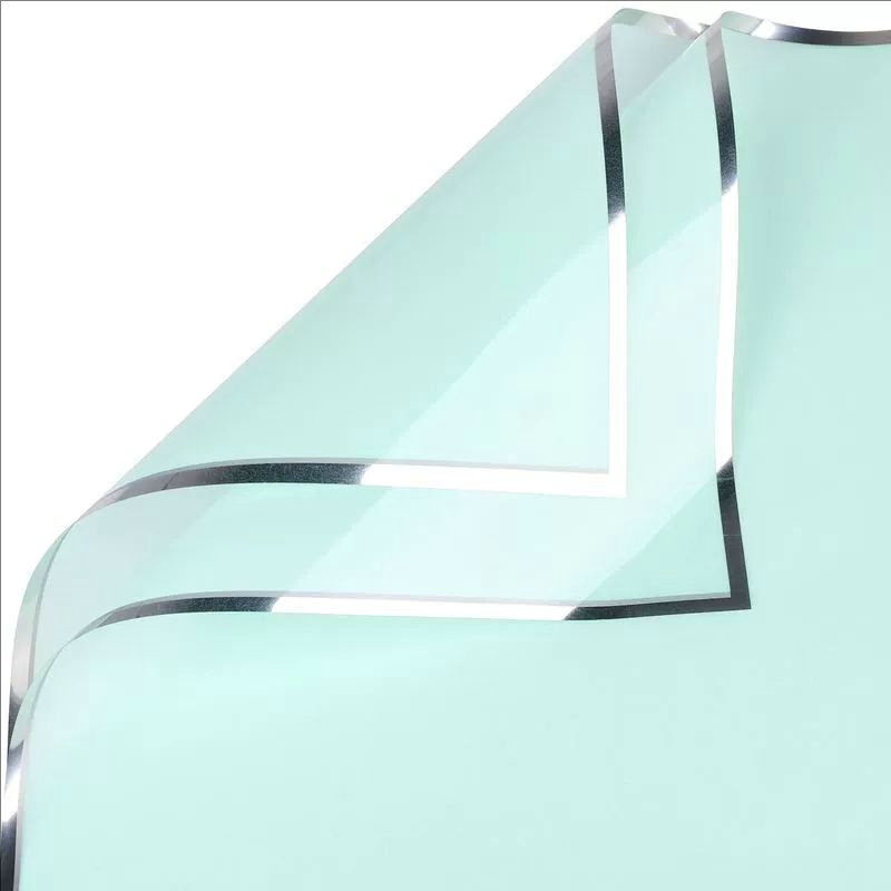 Papel de regalo de flores con película brillante al agua de iones de plata