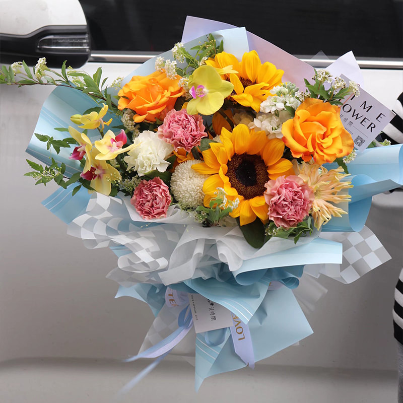Papel de regalo de flores recubierto de doble cara impermeable