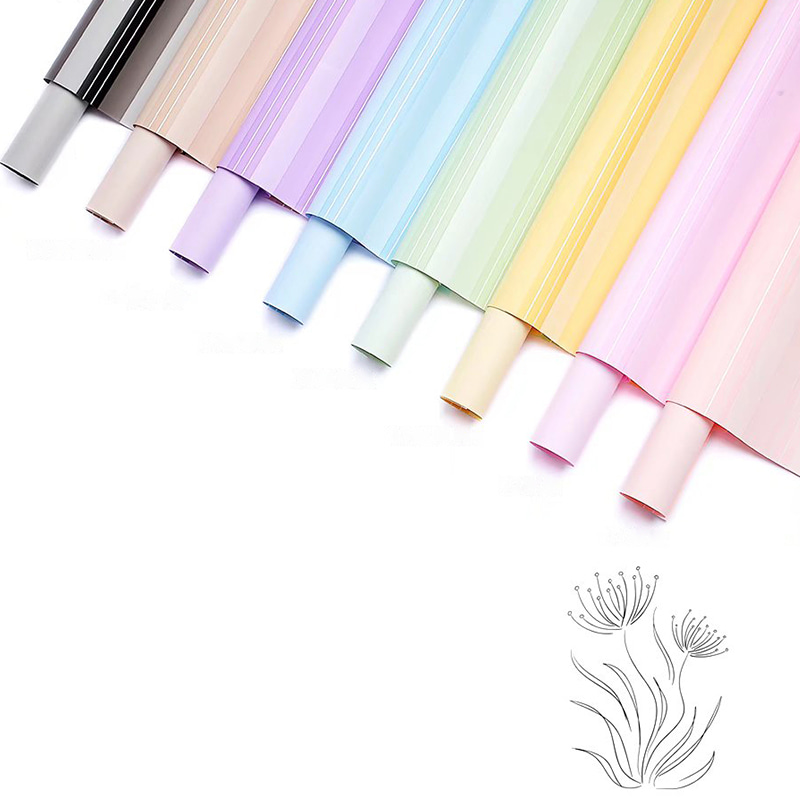 Papel de regalo de flores recubierto de doble cara impermeable
