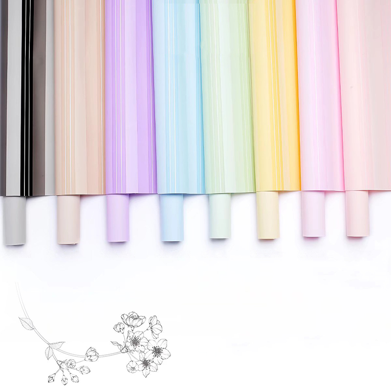 Papel de regalo de flores recubierto de doble cara impermeable