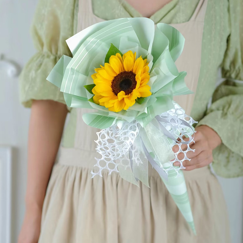 Papel de regalo de flores recubierto de doble cara impermeable