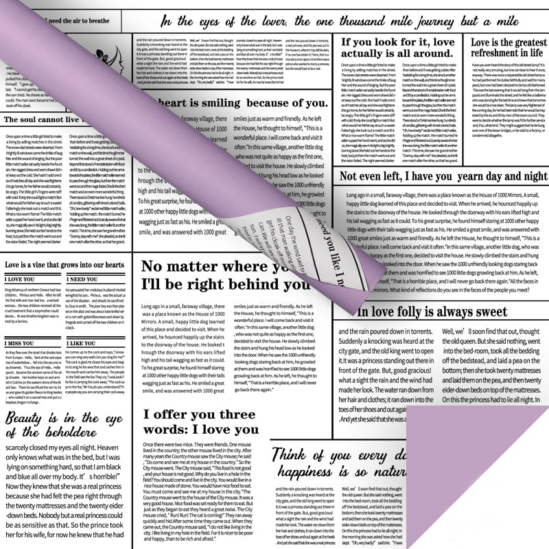 Papel de regalo de flores de periódico inglés