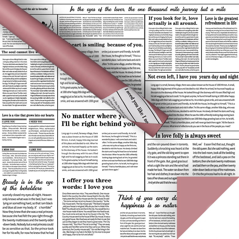 Papel de regalo de flores de periódico inglés