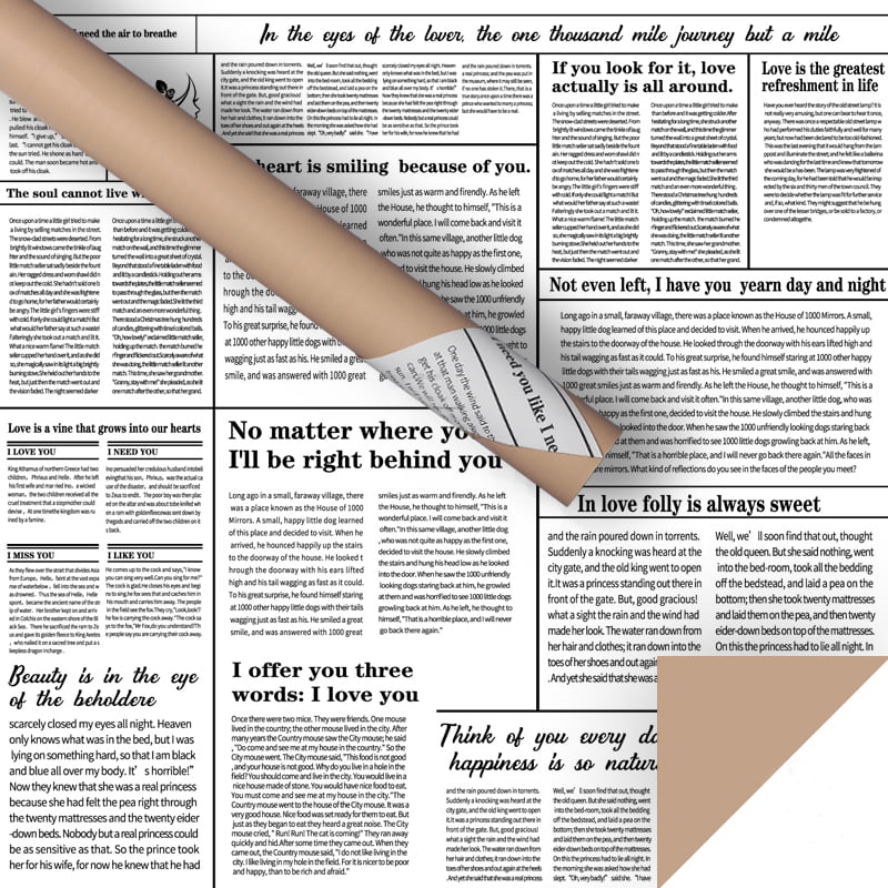 Papel de regalo de flores de periódico inglés