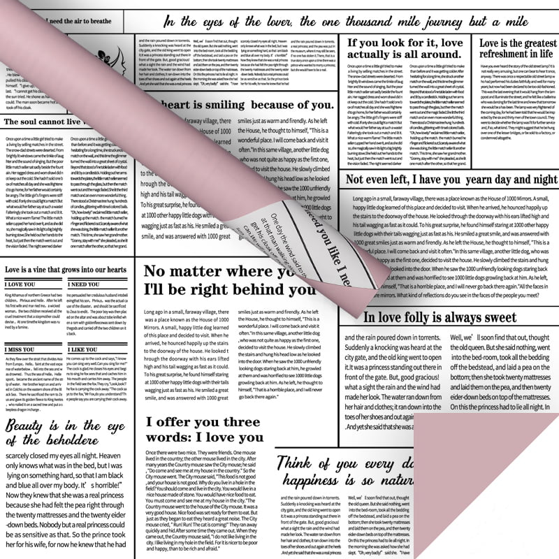 Papel de regalo de flores de periódico inglés