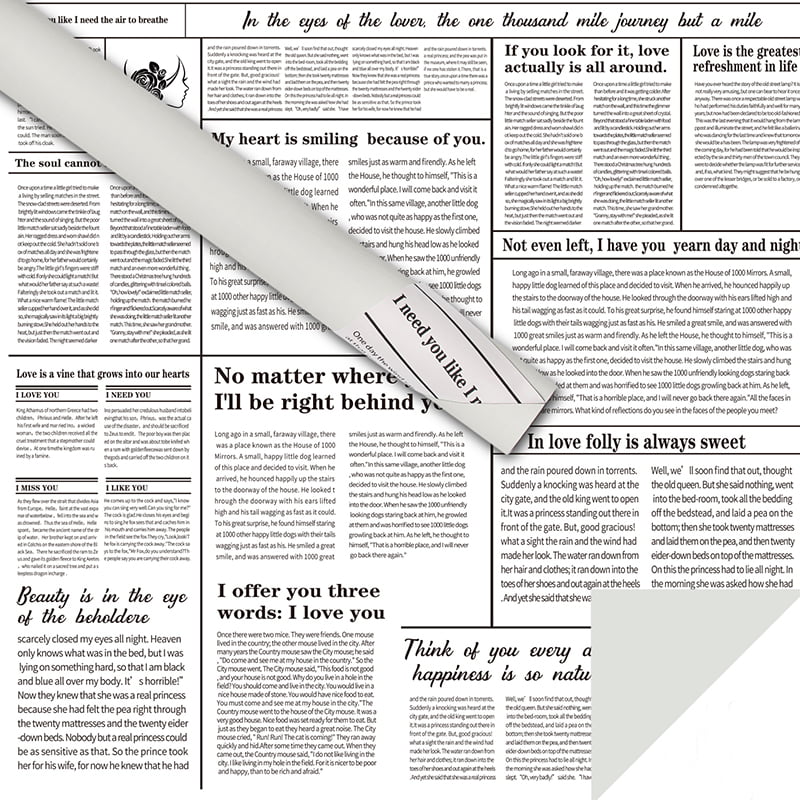 Papel de regalo de flores de periódico inglés