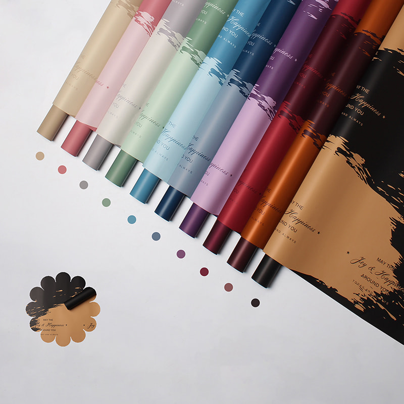 Papel de flores de plástico con estampado de mármol impermeable