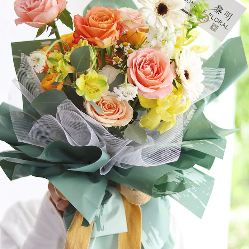 Papel de flores de plástico con estampado de mármol impermeable