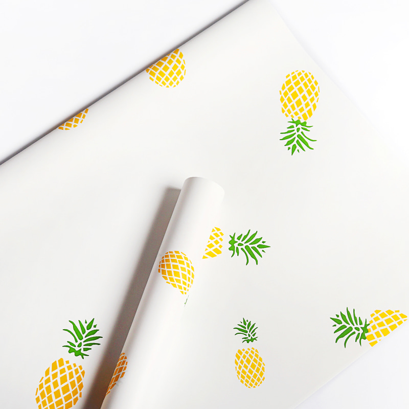 Papel de regalo de ramo con patrón de frutas simple