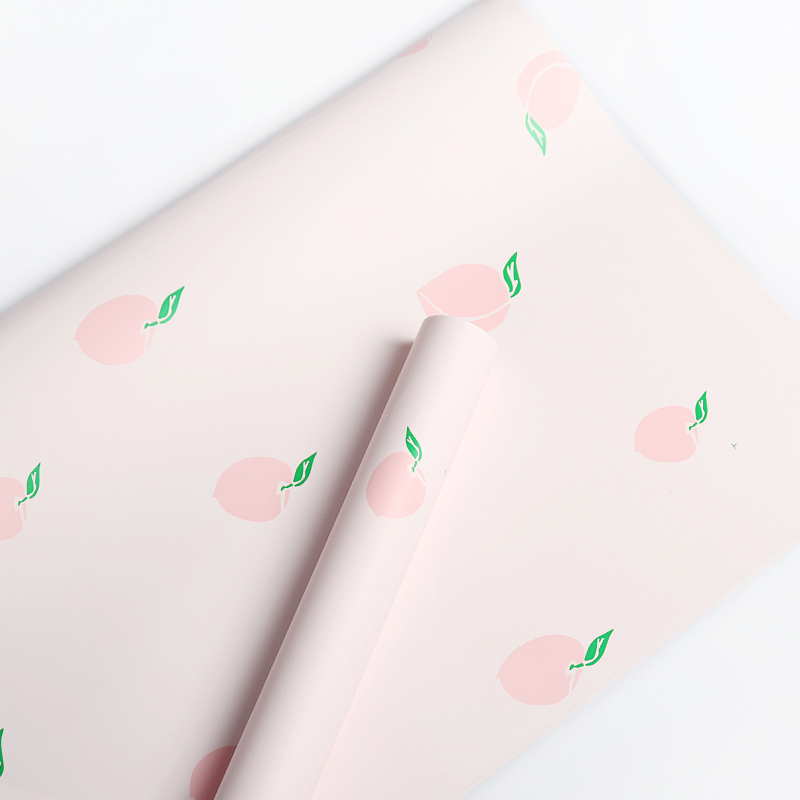 Papel de regalo de ramo con patrón de frutas simple