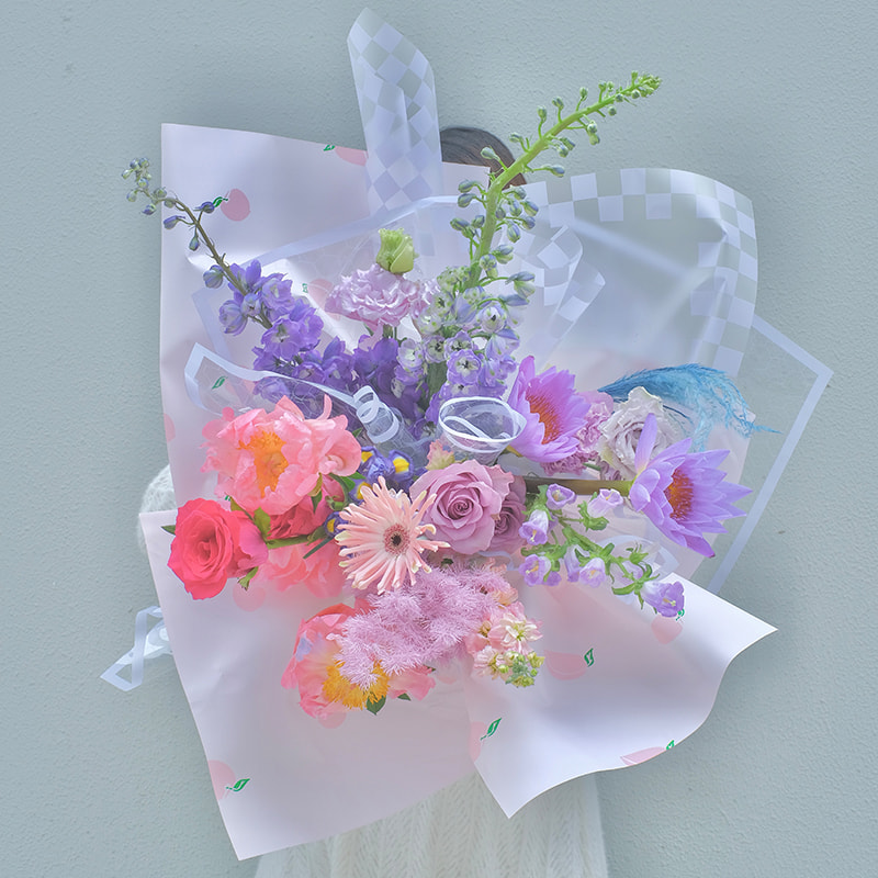 Papel de regalo de ramo con patrón de frutas simple