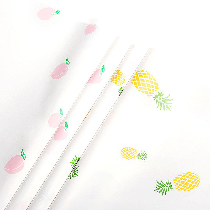 Papel de regalo de ramo con patrón de frutas simple