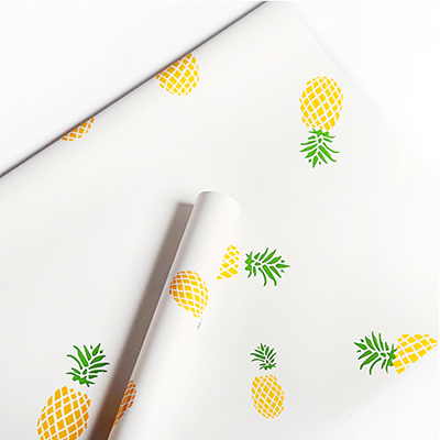 Papel de regalo de ramo con patrón de frutas simple