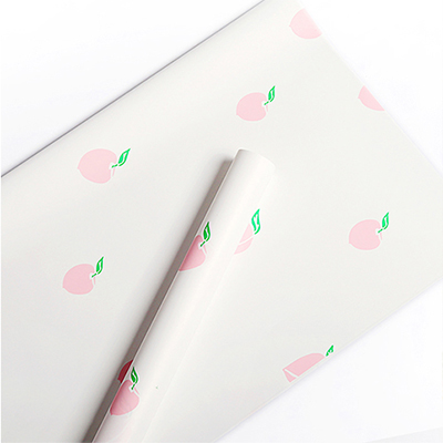 Papel de regalo de ramo con patrón de frutas simple