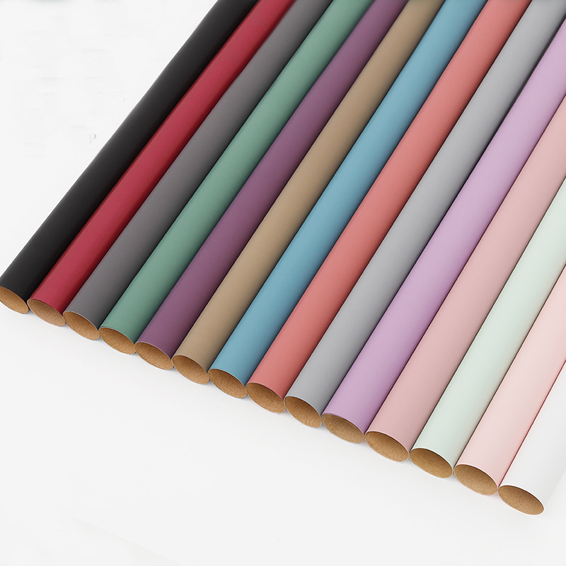 Papel de regalo de ramo coreano de color sólido